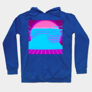 retrowave VHS mountain electric edition Hoodie